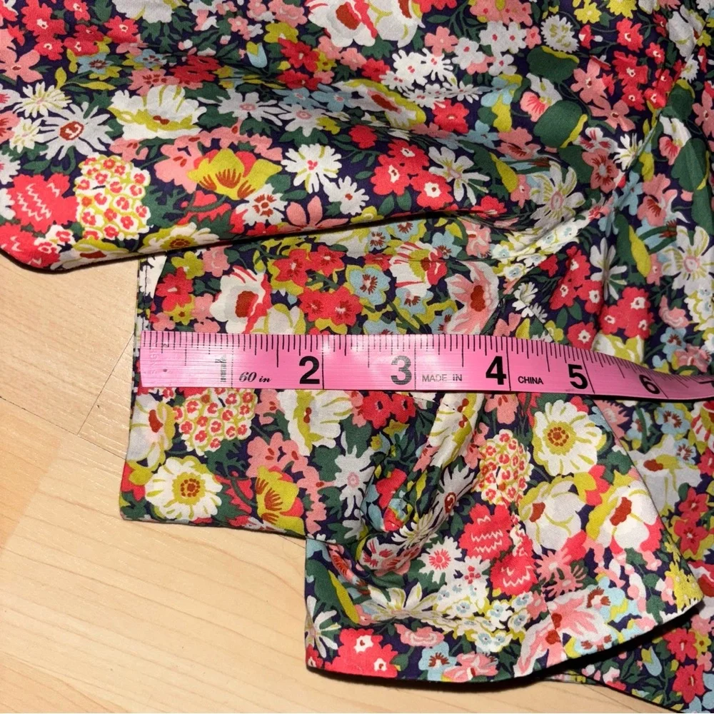 J. Crew x Liberty Tie-waist Short Thorpe Floral Women Sz 12 NWT Romantic Preppy
